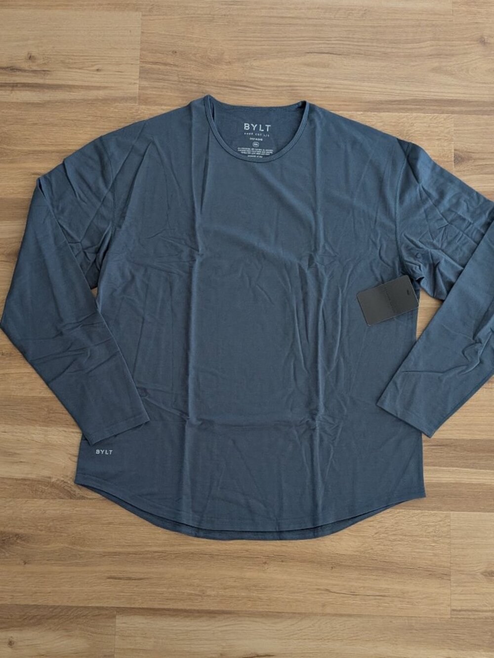 NWT BYLT Drop-Cut BYLT Blend Long Sleeve Shirt Slate Blue Men's 2XL